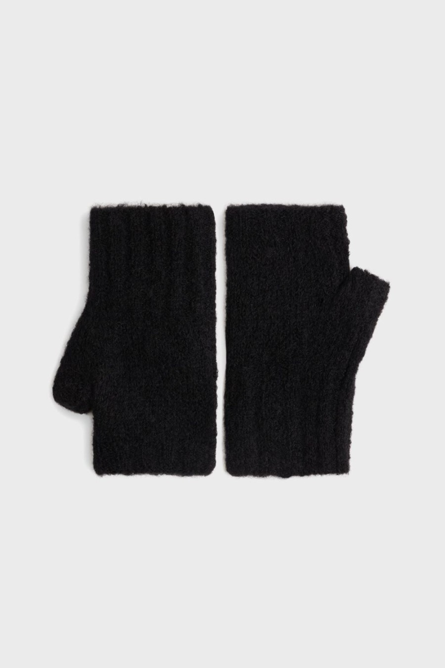 Pablo Manoplas Mohair Melange - Bella Negro Accesorios