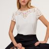 Pablo Top Liso De Encaje - Armony Crudo Camisas Y Blusas