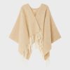 Pablo Poncho De Mezcla De Lana Beige Accesorios