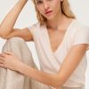 Pablo Top De Lurex Con Cuello En V - Anaele Beige Rosa Camisas Y Blusas