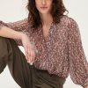 Pablo Camisa Estampada Y Lurex - Abelia Desnudo Camisas Y Blusas