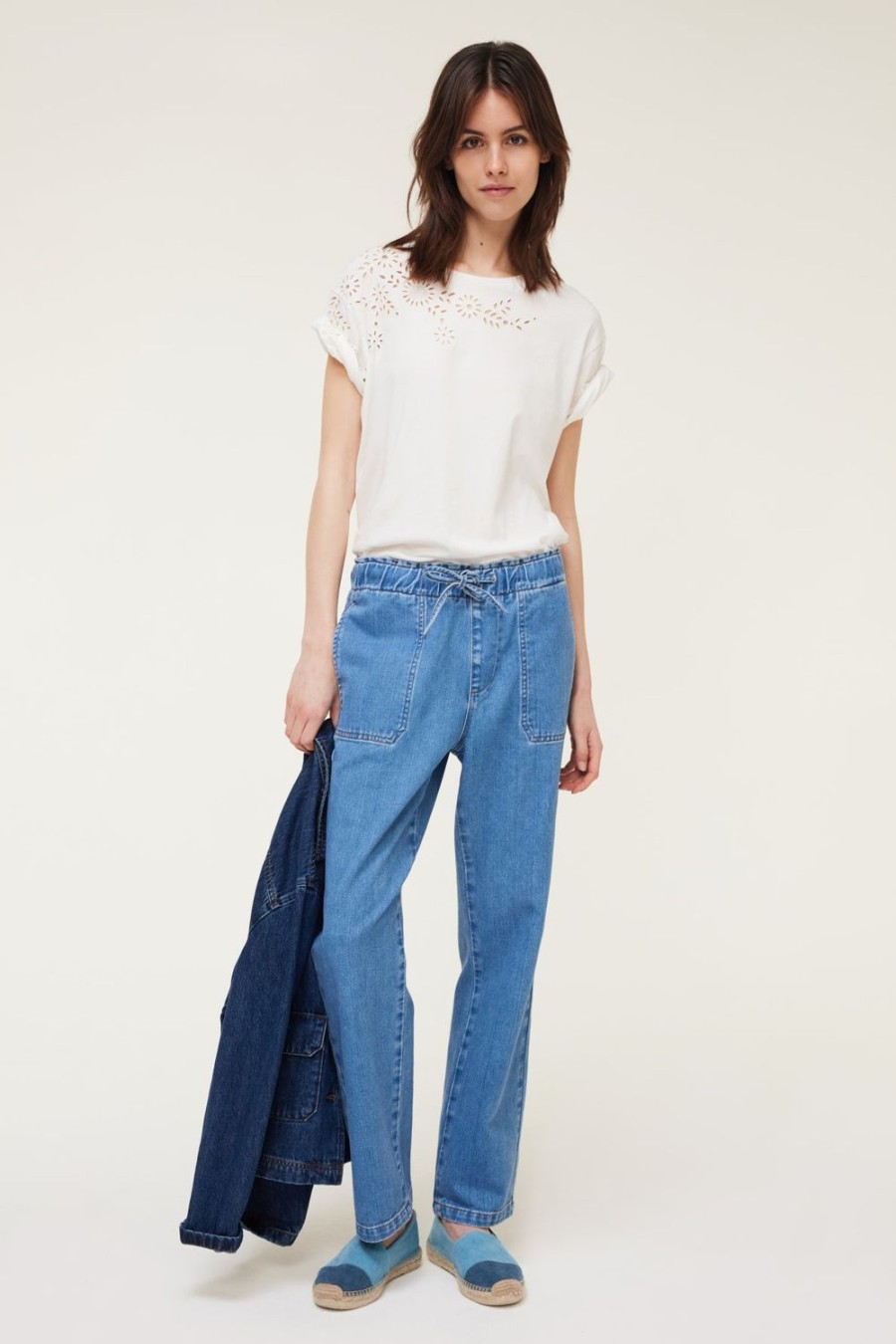 Pablo Jeans Con Cintura Elastica - Cybille Nube Pantalones Y Vaqueros