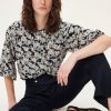 Pablo Camisa Fluida Con Flores - Afsa Marina Camisas Y Blusas