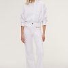 Pablo Jeans Flare Con Hebillas - Cesaria Blanco, Blanca Pantalones Y Vaqueros