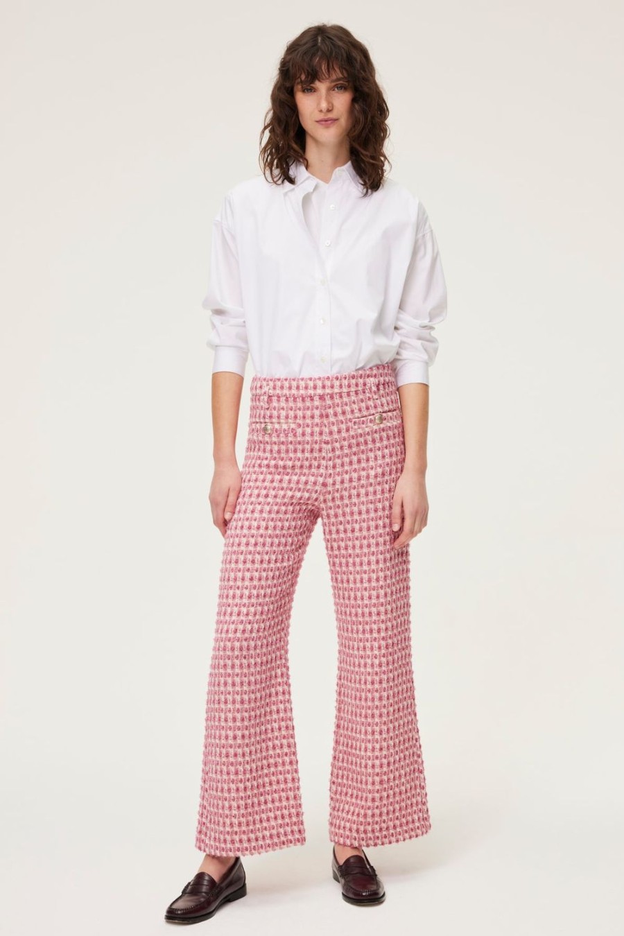 Pablo Pantalon Tweed Y Lurex - Carolina Rosa Pantalones Y Vaqueros